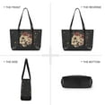 thumbnail image 6 of FORMRS Canvas Laptop Tote Bag for Women with 15.6" Computer Compartments Shoulder Handbag, Skeleton with Flowers Pattern, 6 of 7