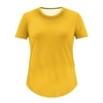 thumbnail image 5 of BLVB Plus Size T Shirts for Women Summer Short Sleeve Crewneck Tops Solid Color Loose Basic Tee Shirts for Casual Lounge Workout, 5 of 5