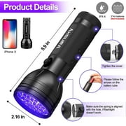 UV Flashlight 51 LEDs | Black Light | UV Light | Pet Urine Detector | Detect Dog/Cat Urine/Dry Stains/Bed Bug