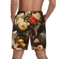 thumbnail image 2 of Haiem Elegant Still Life Roses Mens Swim Trunks with Compression Liner 2 in 1 Swimming Shorts Stretch Swimwear Quick Dry,Board Shorts-3X-Large, 2 of 9