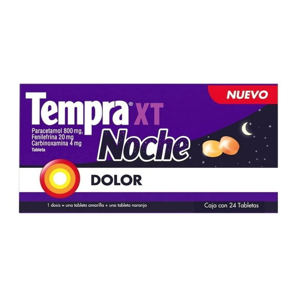 Analgésico Tempra XT Noche caja 24 tabletas