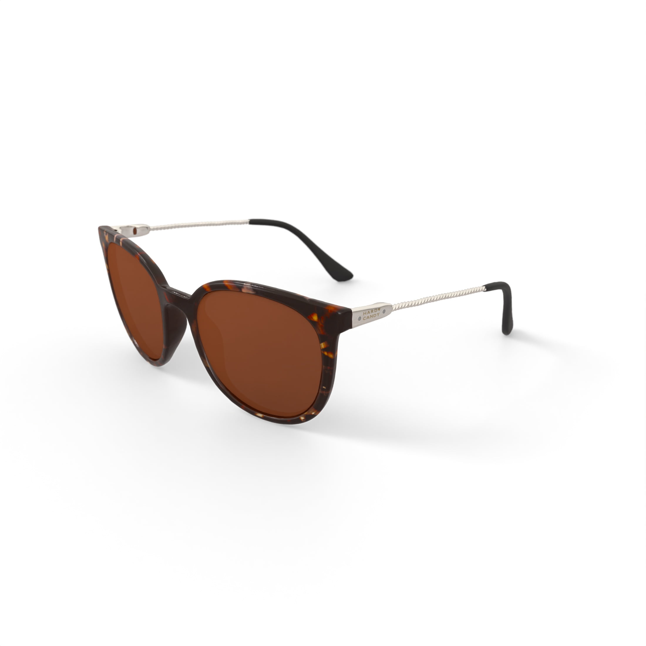 Hard Candy Womens Rx'able Sunglasses, Hs15, Dark Tortoise Patterned, 54-20-143, with Case