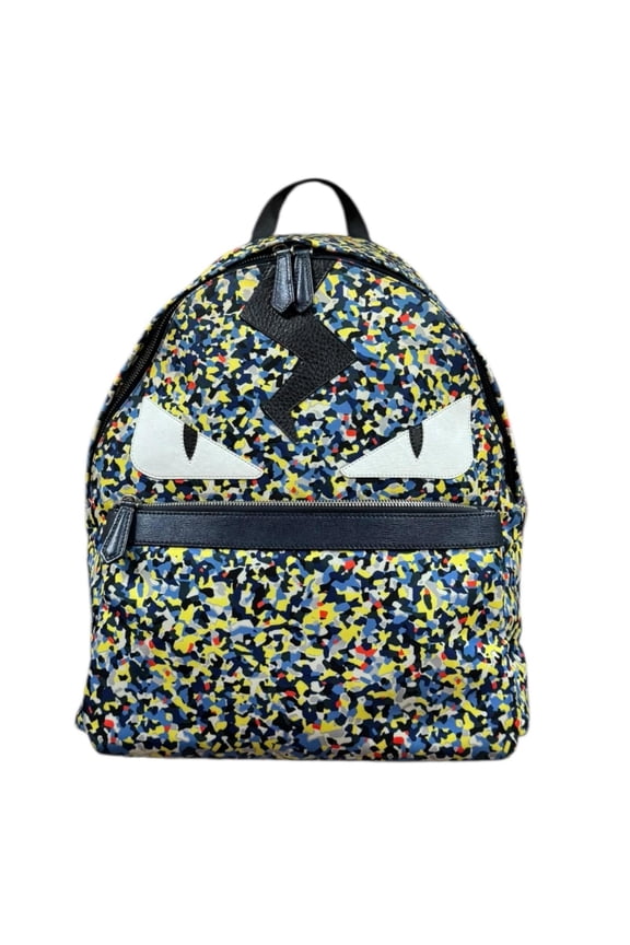 Pre-Owned Fendi Bag Bugs Backpack/Daypack Nylon 7VZ012-5WH Unisex FENDI (Good)