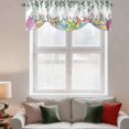 thumbnail image 2 of Easter Eggs Tie Up Valance Curtains for Windows, Kitchen Curtains Window Treatments, Spring Watercolor Bunny Eucalyptus Leaf Short Window Shades Valances for Bedroom Bathroom Cafe 42"x18", 2 of 8