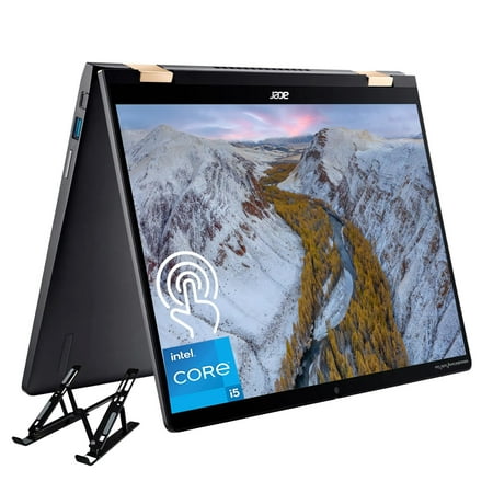 acer Spin 714 Chromebook 2-in-1 Laptop, 14" WUXGA Touchscreen, Intel i5-1335U(10-core), Intel Iris Xe Graphics, 8 GB RAM, 256 GB SSD, WiFi 6, Backlit Keyboard, Chrome OS, with Laptop Stand