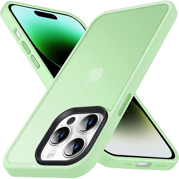 Designed for iPhone 14 Pro Max Case, [Support Wireless Charging] Soft Silicone Slim Anti-Scratch Case for iPhone 14 Pro Max 6.7 inch, Light Green