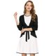 thumbnail image 2 of Cardigan Dobladillo Rizado RebeDe Punto Frente De CorbaPaMujeres Negro XXL, 2 of 6