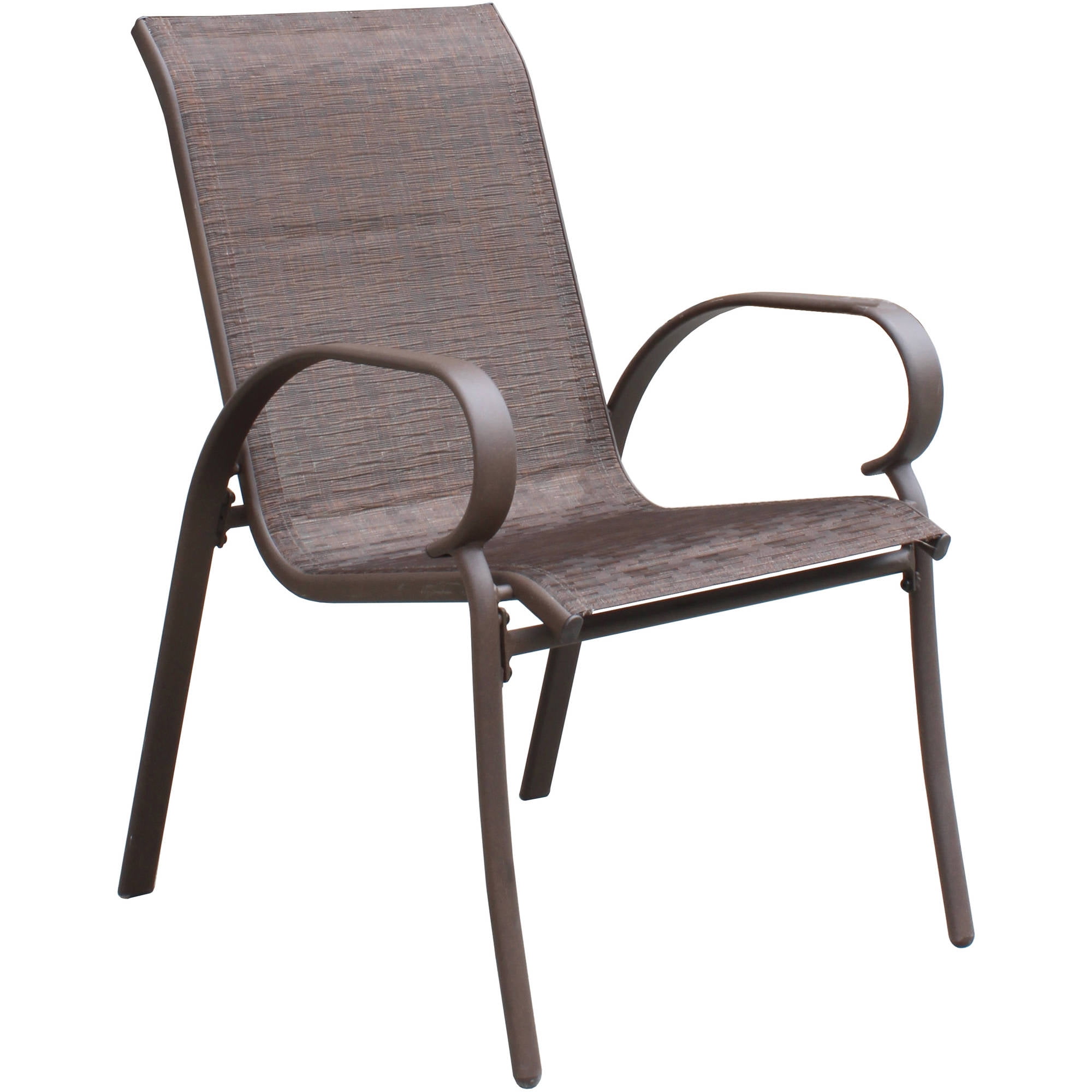 Mainstays Fallbrook Outdoor Sling Dining Chair, Set of 6 BrickSeek