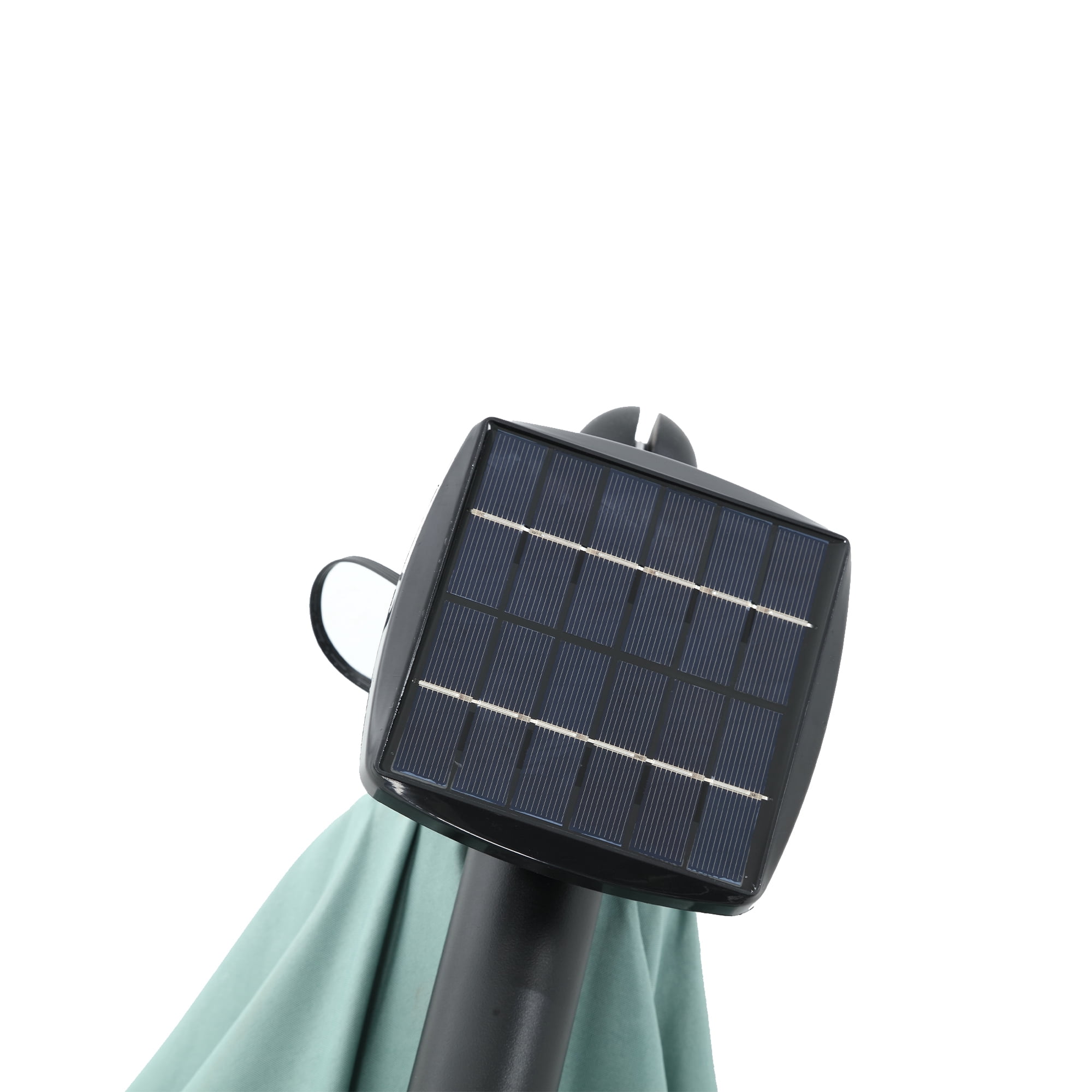 Sumdeal 10ft Solar LED Offset Hanging Market Patio Umbrella for Backyard, Poolside, Lawn and Garden, Outdoor Table Umbrella with Easy Tilt Adjustment, Durable Polyester Shade, Sturdy 8 Ribs
