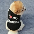 thumbnail image 3 of Fairnull Lovely I Love My Daddy Mommy Small Dog Puppy Pet Cotton Clothes Sleeveless Vest, 3 of 9