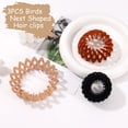 thumbnail image 4 of LAICAIW 3 Pcs Pinces à Cheveux Nid d'Oiseau Accessoires pour Cheveux pour Femmes et Filles Velours Extensible Chignon Pince à Cheveux Fixe Vintage Rétractable Porte-Queue de Cheval Boucles (Couleur-10), 4 of 6