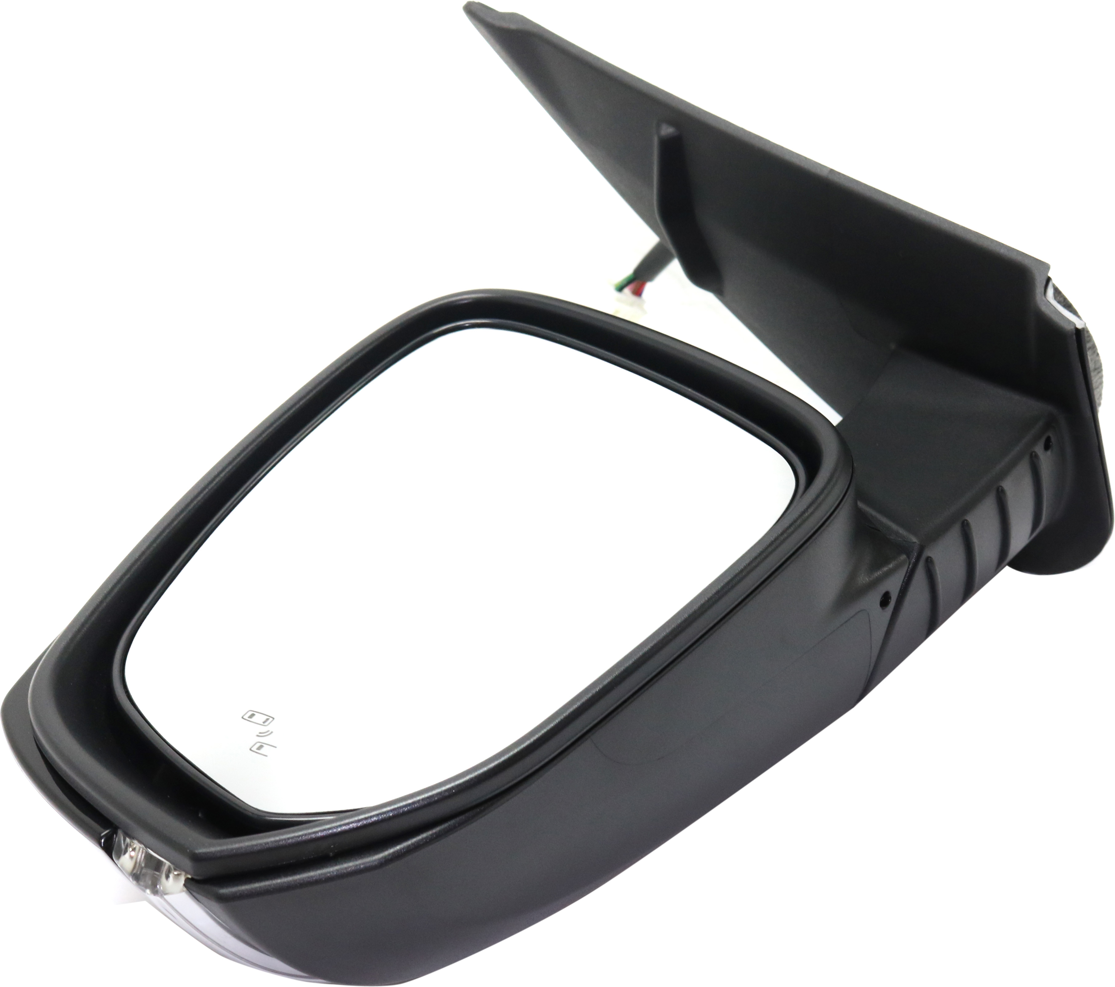 Mirror Compatible With 2016-2018 Toyota Tacoma Left Driver Side Heated w/ Blind Spot Detection in Glass In-housing Signal Light Paintable Kool-Vue