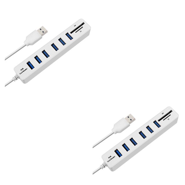 Seitruly USB Hub 2,0 Multi USB 2,0 Hub USB Splitter alta velocidad 6 puertos Hub TF lector de tarjetas todo en extensión de computadora Hub Type3 NO3