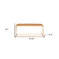 thumbnail image 3 of HomeRoots 489315 19 x 42.5 x 13.5 in. Brown & Gold Upholstered Upholstery Bedroom Bench, 3 of 6