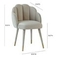 thumbnail image 5 of TOV Furniture Gardenia Tufted Light Grey Velvet Dining Chair, 5 of 6