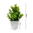 thumbnail image 2 of 1-Pack Small Fake Potted Plants, Artificial Magnolia Grass Potted Plant, Mini Faux Green Flower Greenery , Decorative Fake Plant for Tabletop, Home, Office and Bathroom Indoor Decoration, 2 of 3