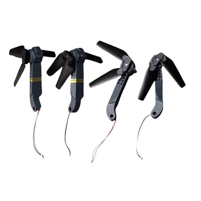 Juego de brazos de Motor brazos de eje accesorios profesionales con Motor pieza de montaje delantera y trasera para cuadricóptero RC negro Hugo
