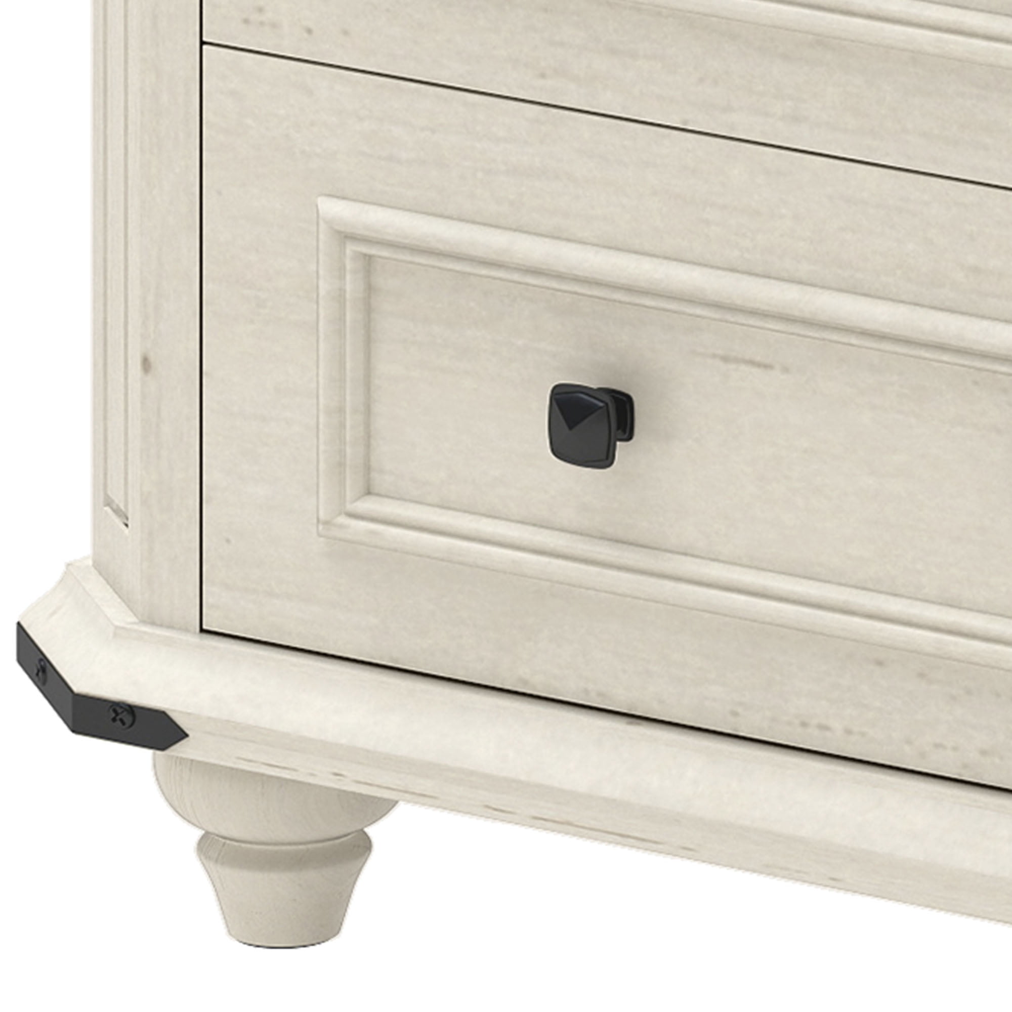 Uforic Rustic Nightstand with Charging Station & Drawers, Bedside Table for Bedroom, White