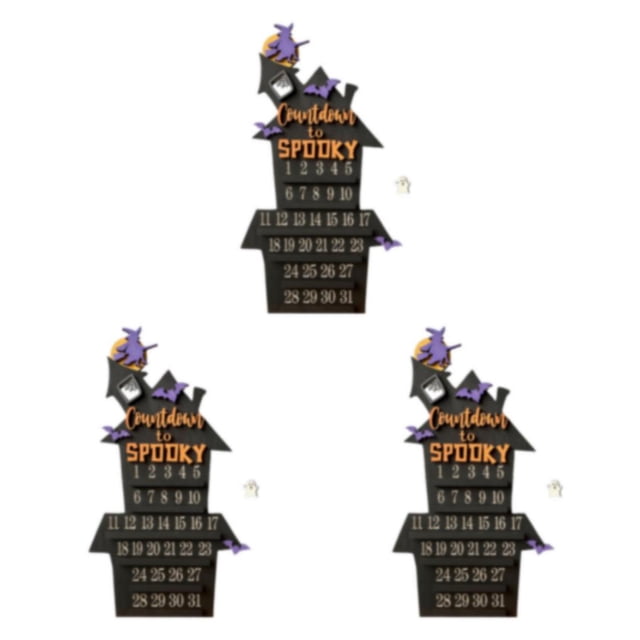 Calendario de Adviento de Brujas Yuarrent herramienta de sincronización decoración de Halloween Color negro