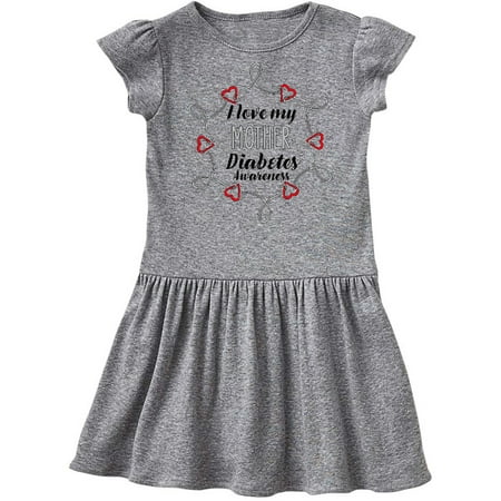 

Inktastic I Love My Mother Diabetes Awareness Gift Toddler Girl Dress