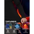 thumbnail image 5 of URBAN BUCK Men Turtleneck Long Sleeve Slim Fit Shirt - Ultra Soft Cotton Premium Winter Sweater - Warm Pullover Fitted Sweatshirt Kyle Black (S), 5 of 7