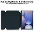 thumbnail image 3 of Case Designed for Samsung Galaxy Tab S10+ 12.4" 2024 with Pencil Holder - 360 Degree Rotating Multiple Stand Protective Case with Clear Back & Smart Sleep/Wake Magnetic Cover - Darkblue, 3 of 6
