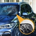 thumbnail image 3 of GZHJMY Leopard Car Windshield Sun Shade Foldable Sun Shield Shade for Blocks UV Rays Protector-Keeps Your Vehicle Cool for Most Sedans SUV Truck,55"x27.6", 3 of 7