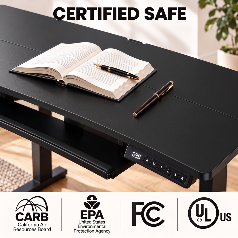 CHITOOMA 48" Electric Standing Desk with Keyboard Tray photo 8