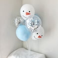 thumbnail image 3 of Globo de látex con forma de muñeco de nieve y alce navideño Globo decorativo para fiesta navideña Snow Treasure White, 3 of 6