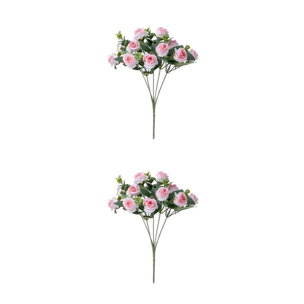 Ramo de flores artificiales Billuyoard de Rosa de eucalipto para Arreglos de fiesta