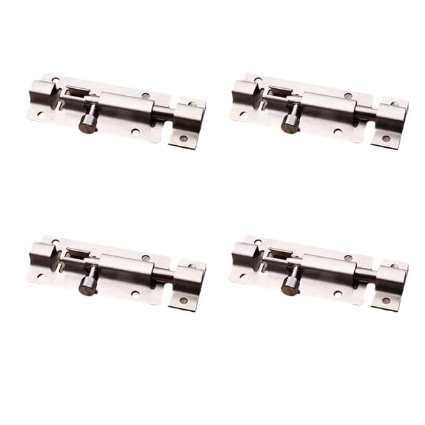 Pestillo de tornillo de puerta plateado Matsuzay 4x fácil de instalar cerradura de puerta corredera de seguridad