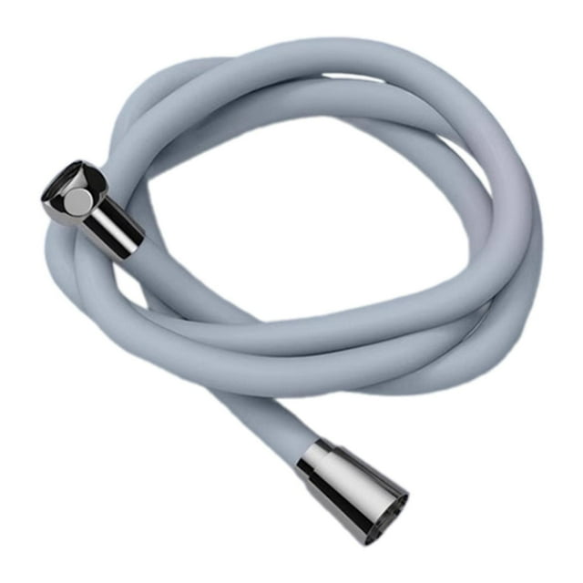 Manguera de ducha de silicona con conector G1/2, a prueba de fugas, flexible, universal, extra larga, para baño de hotel, apartamento, dormitorio. Gris 2M