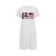 thumbnail image 4 of FAWUUDO Women's Plus Size Short Nightgown Short Sleeve Round Neck Pjs Dresses Fourth of July Chest Print Loose Casual Night Dresses, 4 of 6