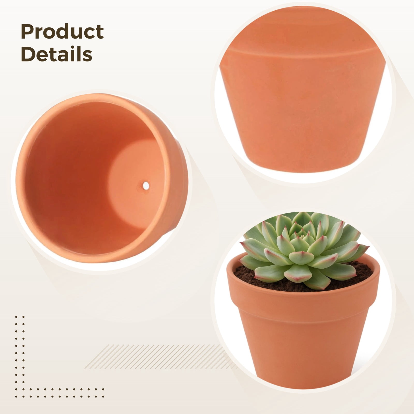 18 PCS 3 Inch Terracotta Pots, Mini Clay Pots with Drainage Hole, Breathable Terra Cotta Planters for Indoor Outdoor Succulent Plants, Cactus Flower Nursery Pots for Gardening, DIY Projects