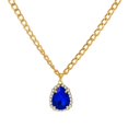 thumbnail image 3 of Retro Micro-set Zircon Water Drop Pendant Necklace Light Luxury Rhinestone Collarbone Chain Necklace Women, 3 of 9