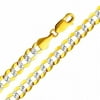 Jewelry 14k Two Tone Gold 5.7-mm Cuban Chain Necklace (20 inch)