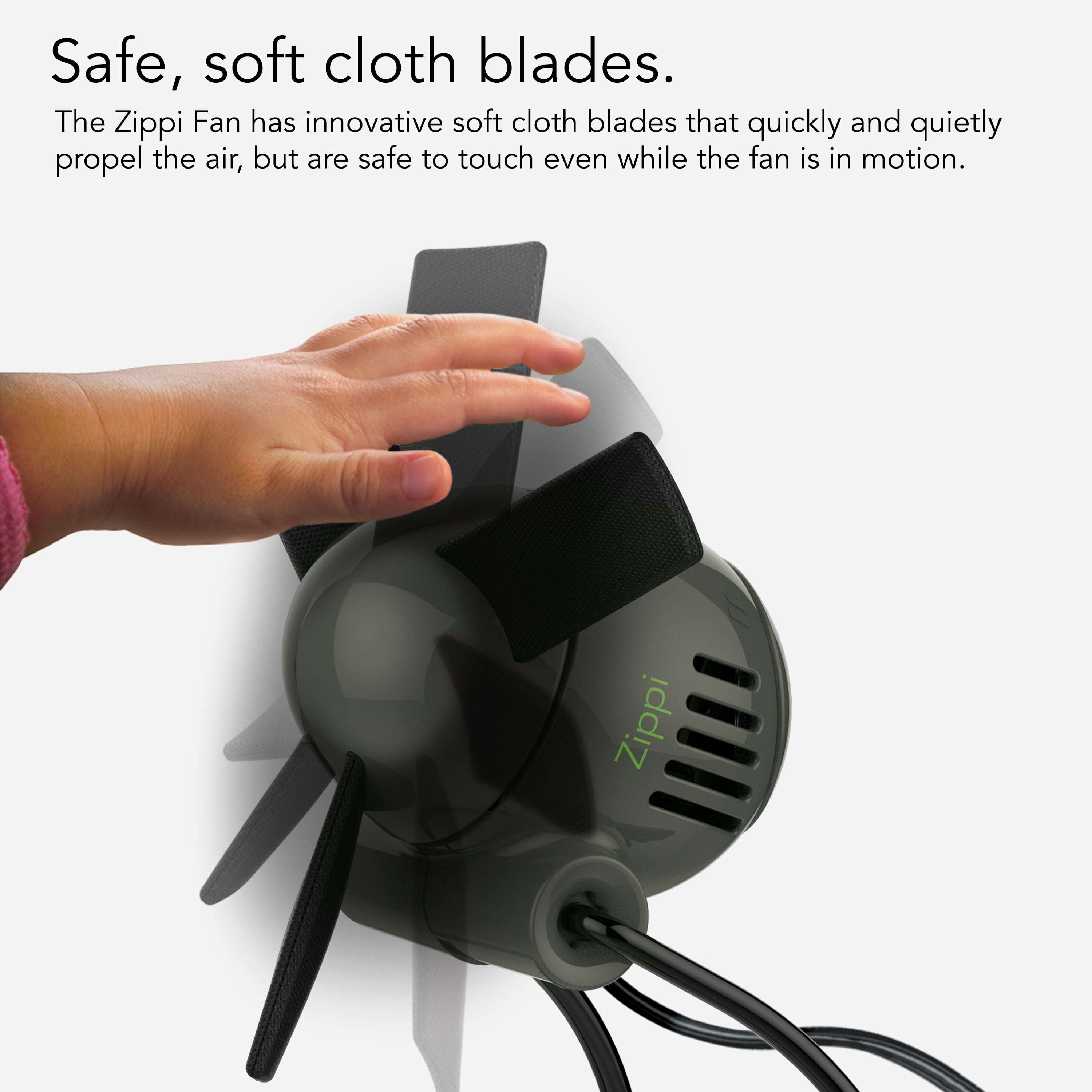 Vornado Zippi Personal Desktop Fan, 6.25", Graphite Gray (New)