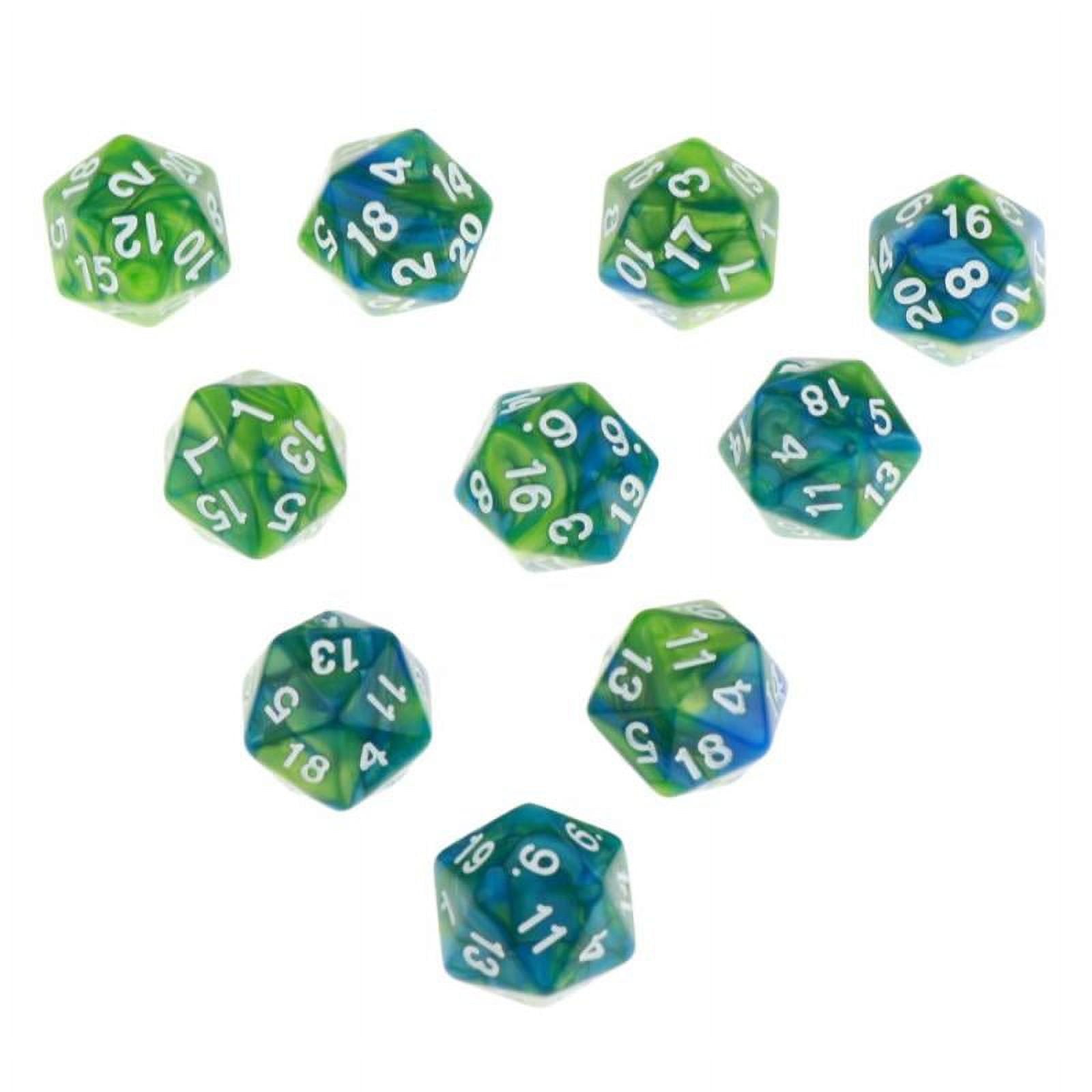 10pcs 20 Sided Dice D20 Polyhedral Dice for and Dragons Game Role Playing  Game High 