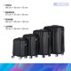 thumbnail image 5 of Set de 4 Maletas Check In Lineas Verticales Negro Unitalla, 5 of 10