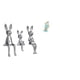 thumbnail image 1 of Figura De Familia De Conejos Y Muñeca De Resina De Mujer Playera, Estatua De Dama, Colección Para Mesa, Armario, Estantería, Decoración De Sala De Estar, Escultura De Animal, Centro De Mesa, 1 of 8