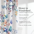 thumbnail image 7 of Lush Decor Fantasia Shower Curtain Single 72" W x 72" L Teal & Blue - Floral Shower Curtains - Tropical Bath Curtain - Bird Print - Modern Decor, 7 of 7