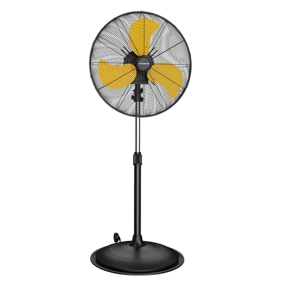 Pro 9500 CFM 30 IN Pedestal Oscillating Fan,3 Speed Heavy Duty Metal Standing Fan, High Velocity Air Circulator with Caster for Commercial, Warehouse, Patio, Shop, Garage, Barn - UL Listed