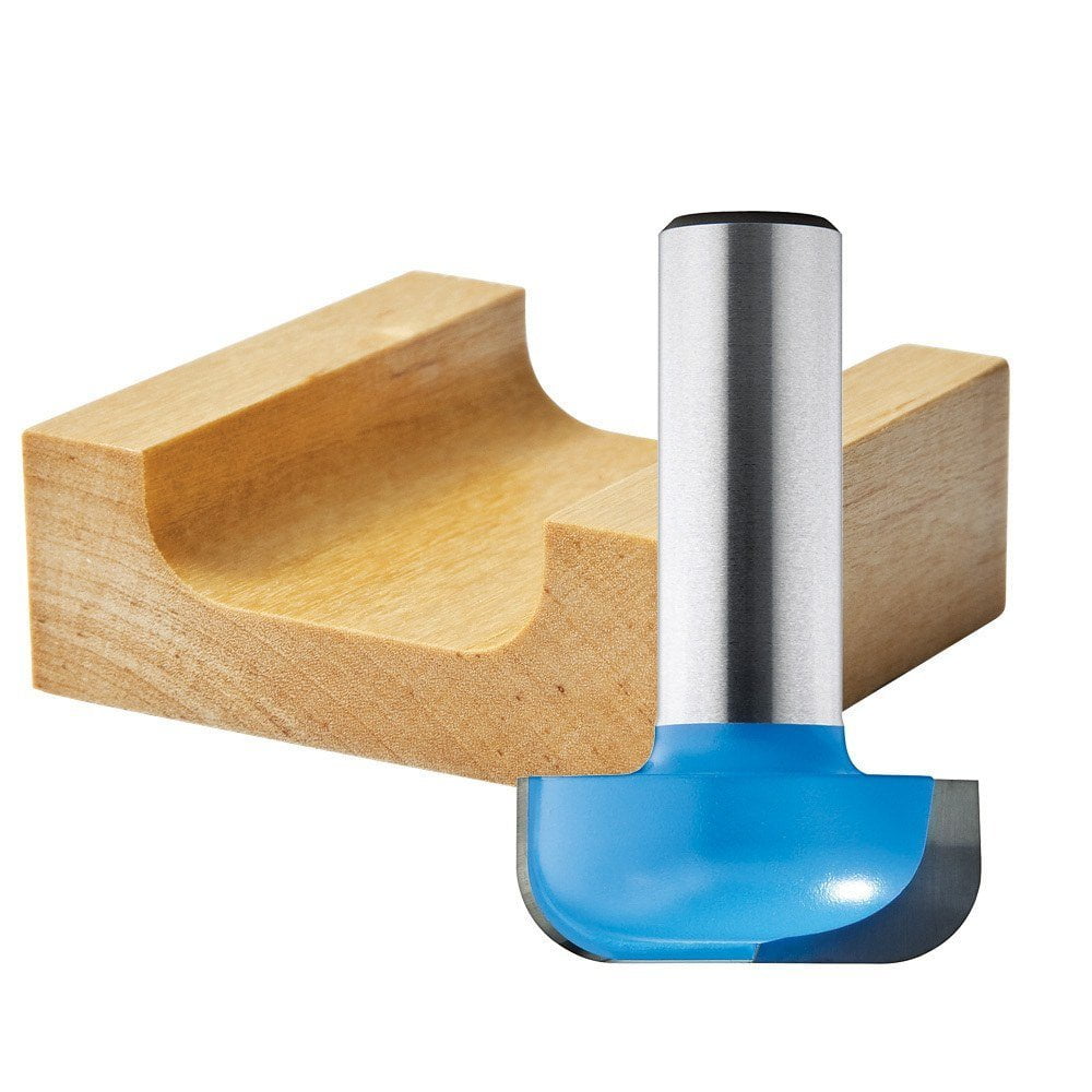 Dish Carving Router Bit, 1'' Diameter, 1/4'' Shank, Dish Carving Router