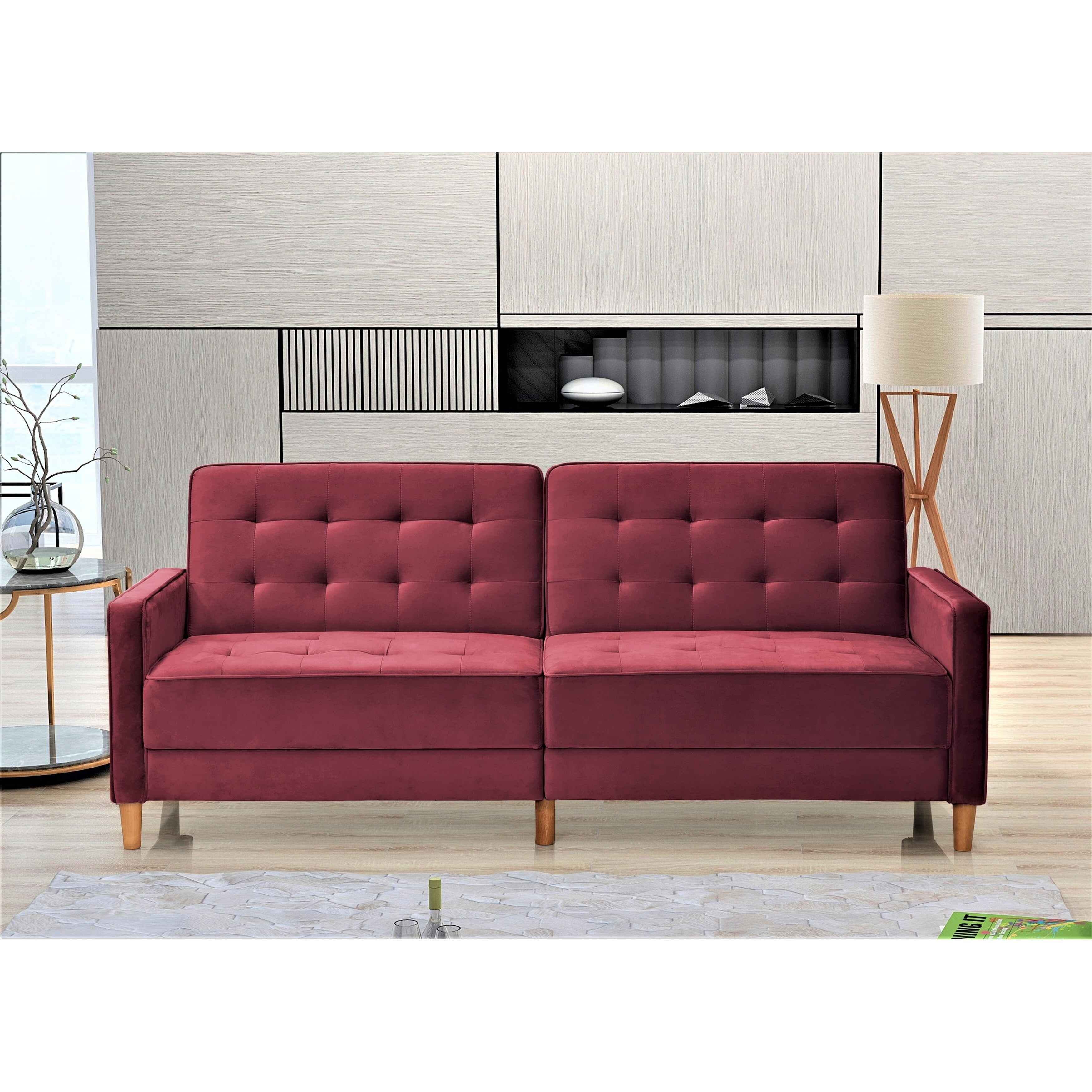 Jonathan tufted velvet sofa bed sleeper discount
