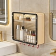 thumbnail image 6 of Bathroom Wall Mounted Storage Cabinet with Double Doors and Pegboard Organizer for Easy Access - Multifunctional Space Saver for Vanity, Shower, Kitchen, Garage, and Laundry Room, 6 of 6
