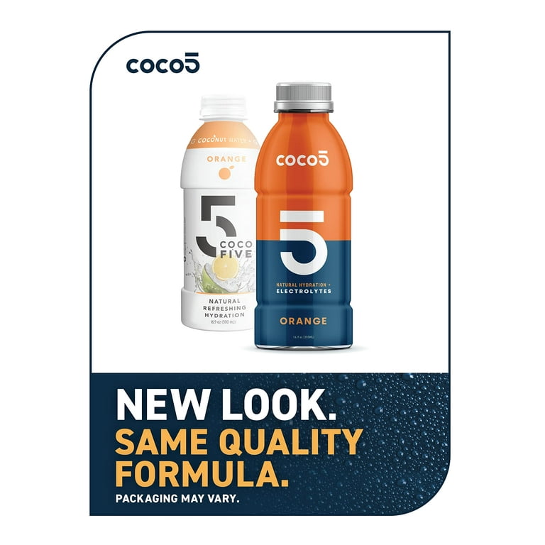 【coco】 COCO5 Clean Sports Hydration, Orange Flavor, Less Sugar, Coconut