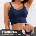 thumbnail image 2 of 4-pack women's rimless sports bra with hollow back, breathable chest pad and removable bra, suitable for fitness, yoga, hiking, climbing, push-ups, running, autumn and winter seasons, 2 of 7