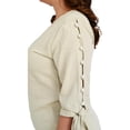 thumbnail image 4 of Blusa de lino con perlas Roman Fashion /Tallas Extras, 1815 (Arena) beige 38 Roman Fashion BL-GR-1815-ARENA, 4 of 6