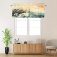 thumbnail image 2 of Coastal Lighthouse Window Curtain Valances Sunrise Blue Ocean Sailboat Nautical Privacy Decorative Rod Pocket Short Window Valance Curtains 54 by 18 in, 1 Panel, 2 of 6