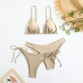 thumbnail image 2 of DGMIOCS Women's Triangle Bikini Bikini Set Beige S, 2 of 7